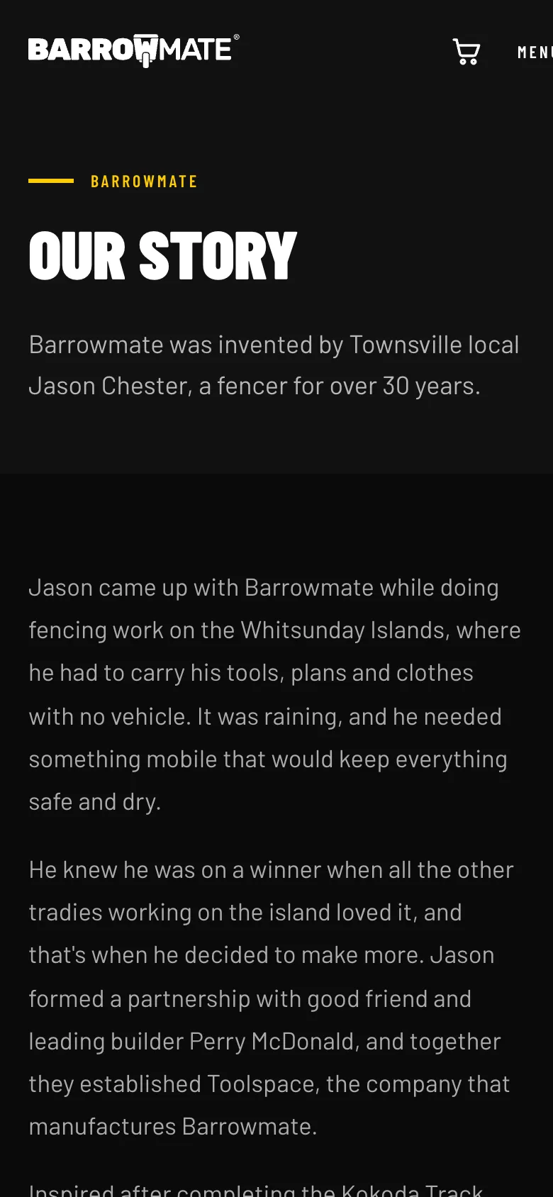 Barrowmate our story on mobile
