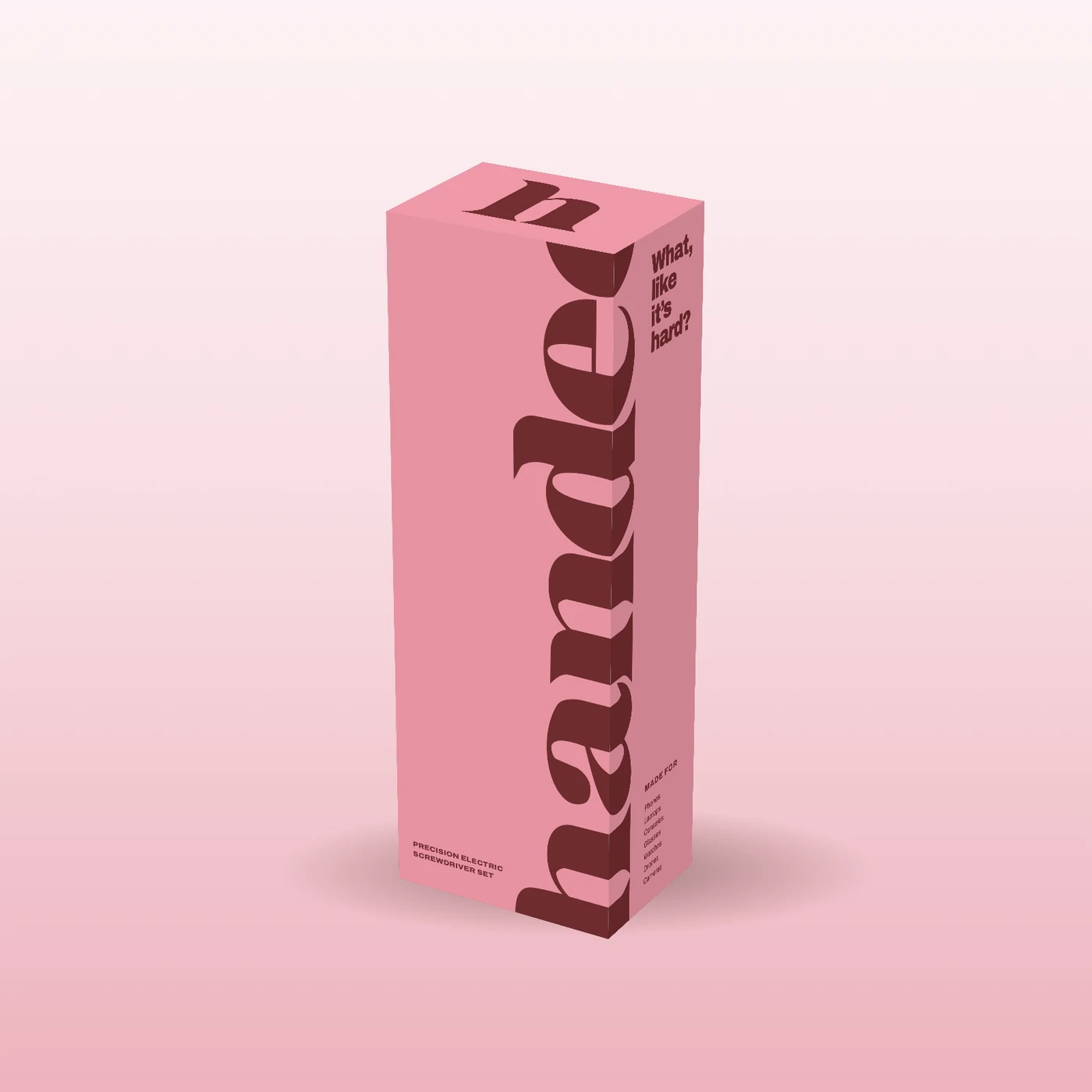 The Handee Fix Kit box in rose pink