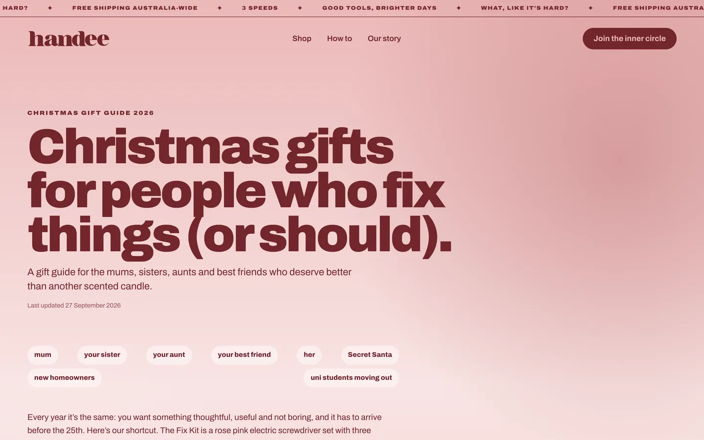 The Christmas gift guide