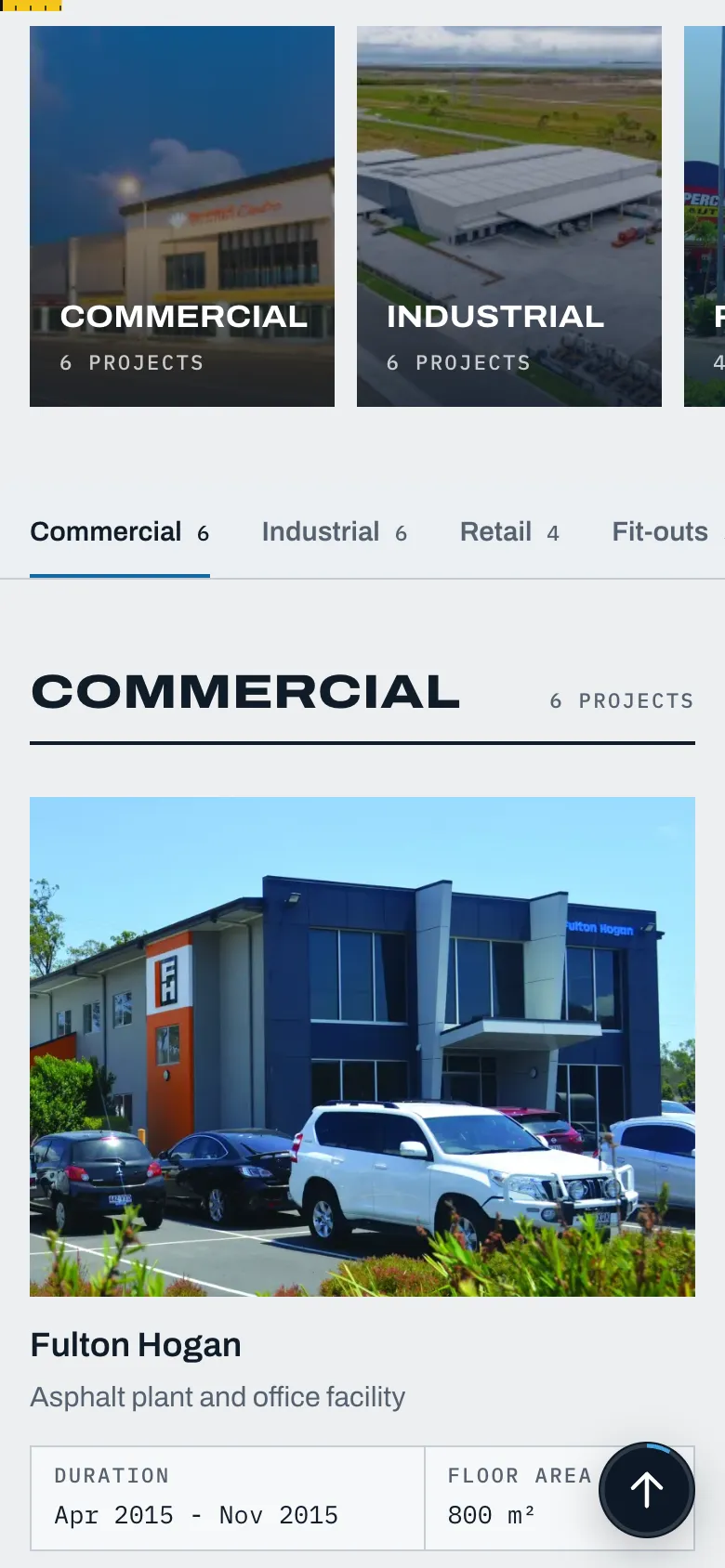 McDonald Constructions projects on mobile