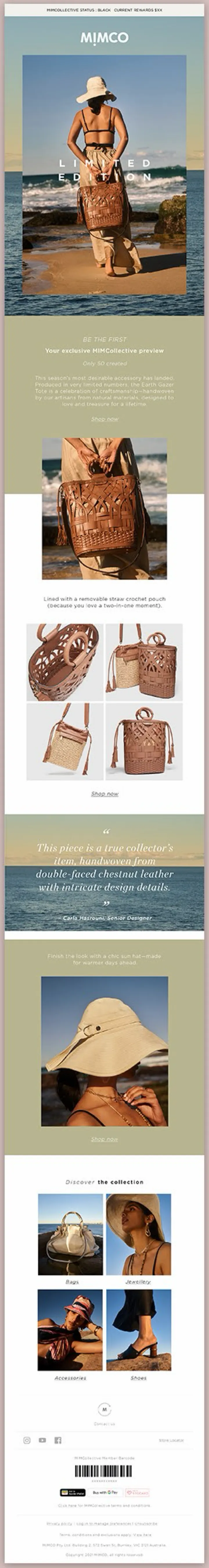 MIMCO marketing email