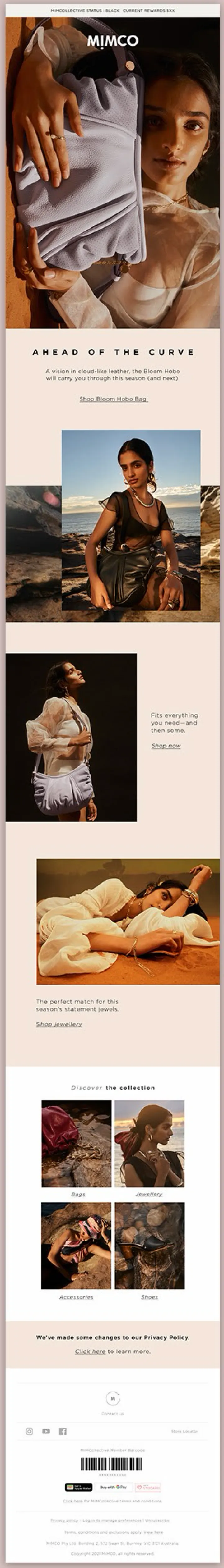 MIMCO marketing email