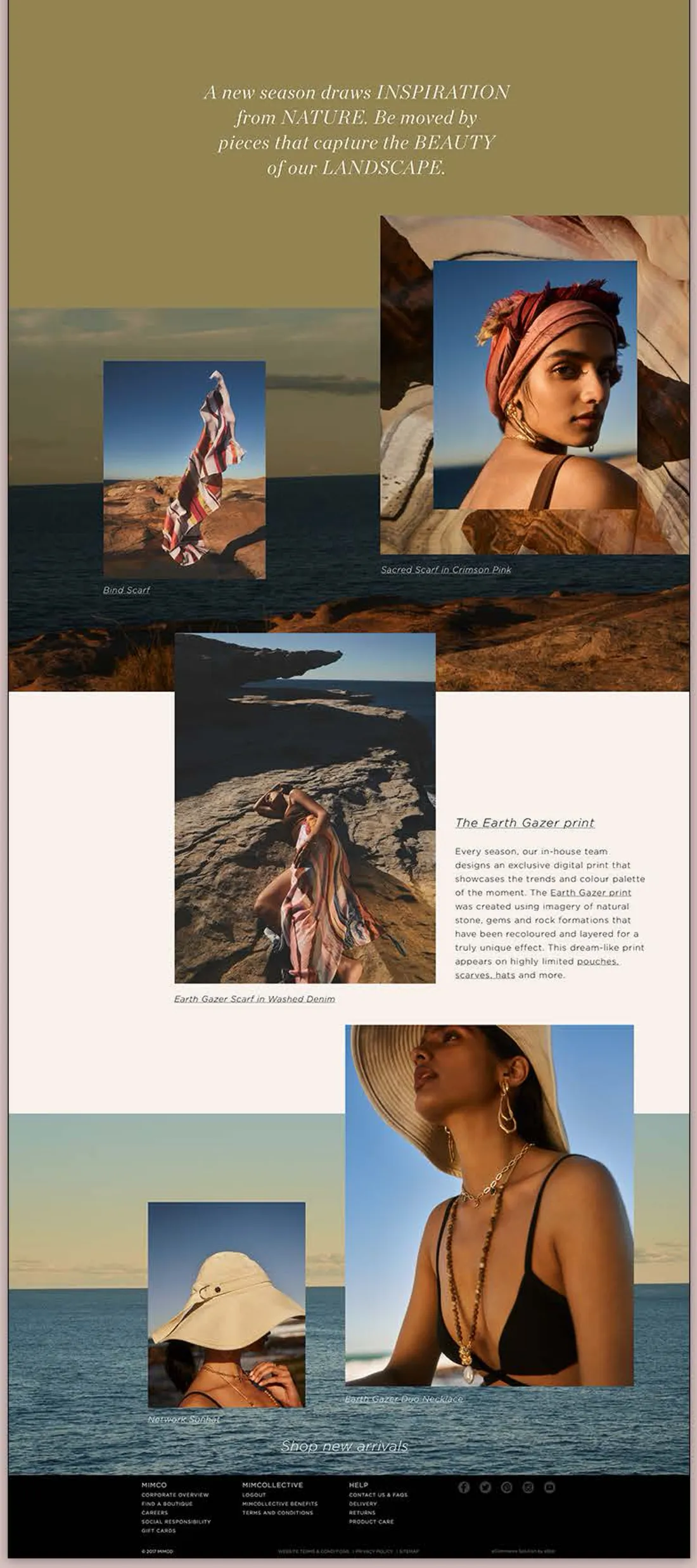 MIMCO landing page editorial