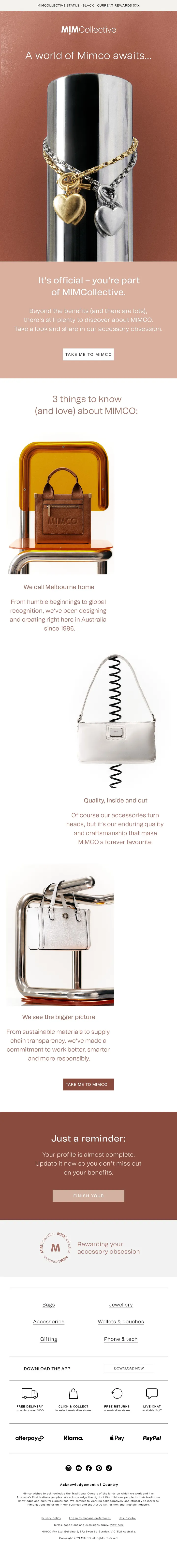 MIMCollective email: A world of MIMCO awaits…