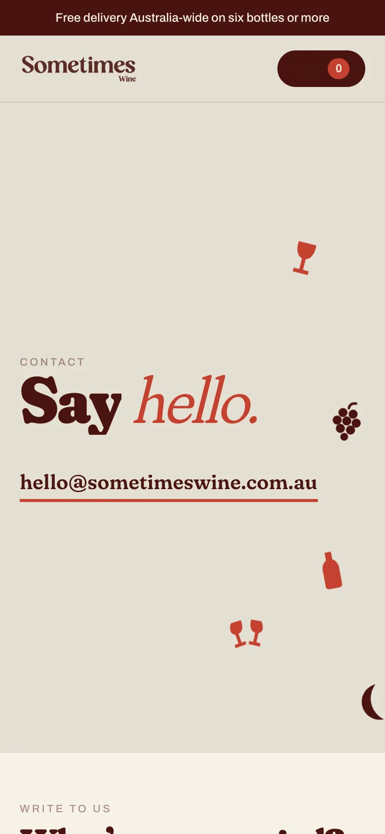 Say hello on mobile